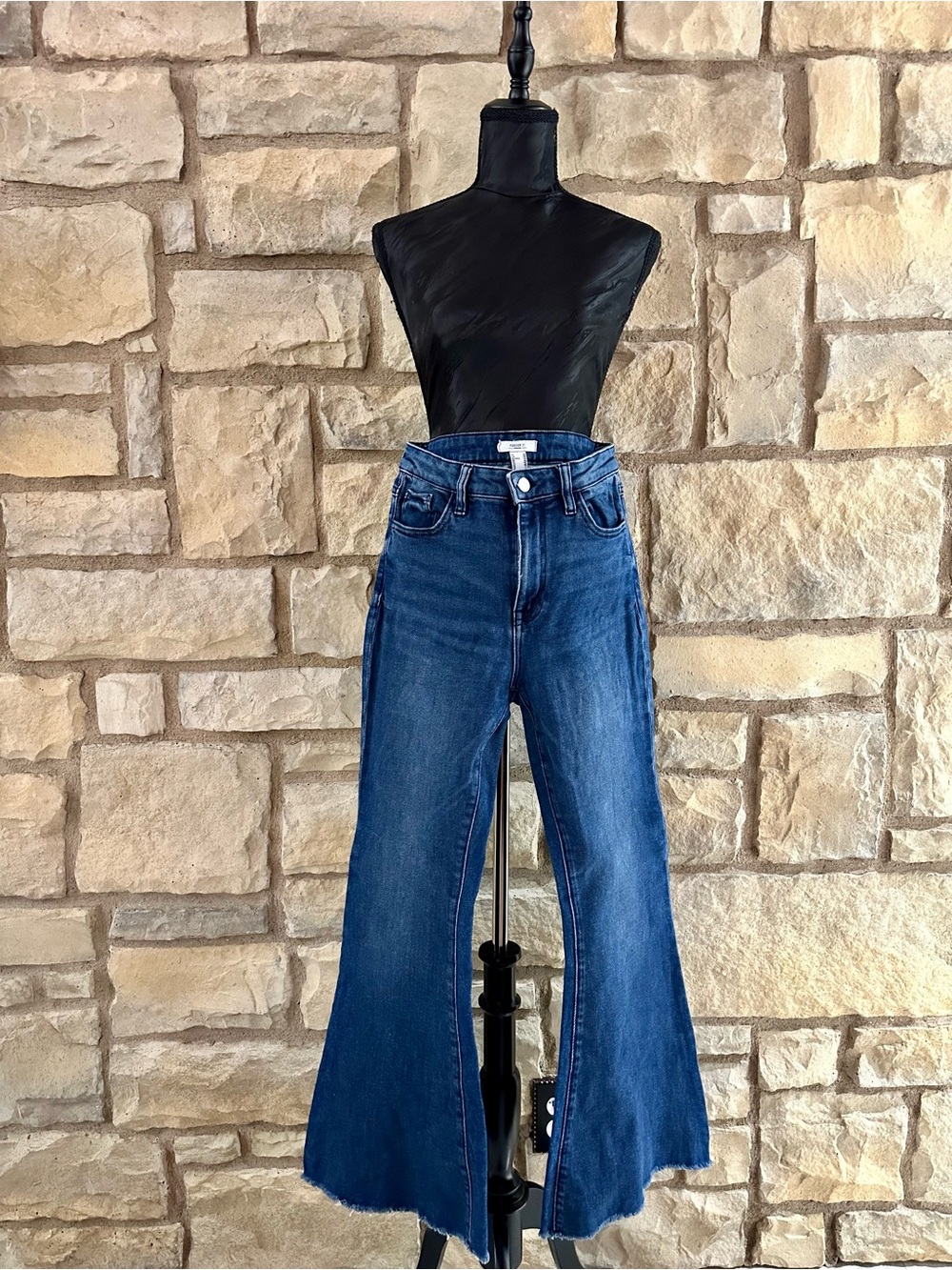 Forever 21 Indigo High-Rise Flared Jeans